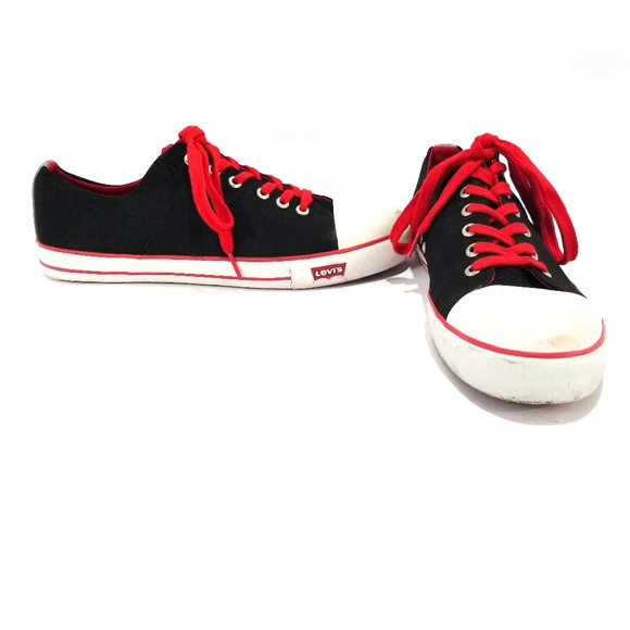 Levi's Other - Levi's Casual Black Red Canvas Sneaker Tennis -